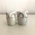 Gold silver owls salt and pepper set