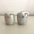 Gold silver owls salt and pepper set