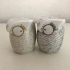 Gold silver owls salt and pepper set