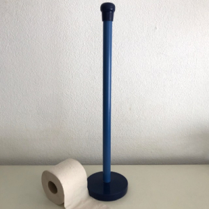 Blauwe toiletrollenhouder 