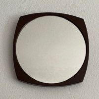 Brown space age mirror