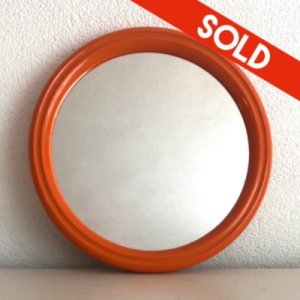 Orange Tiger space age mirror 