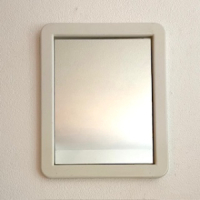 White space age mirror