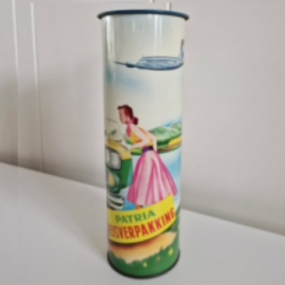 Patria reisverpakking koekblik