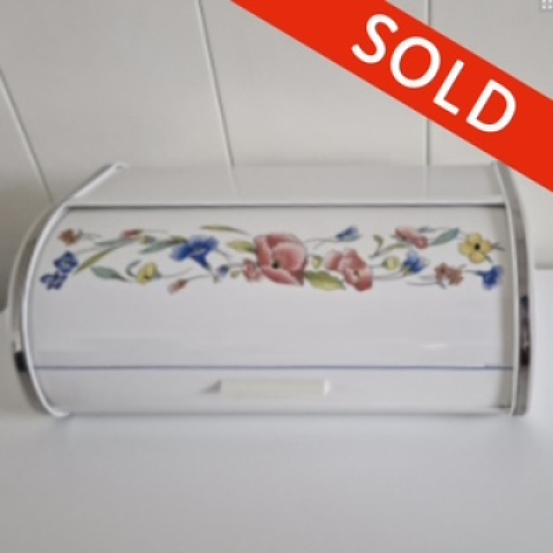 Brabantia whie with flowers breadbin 