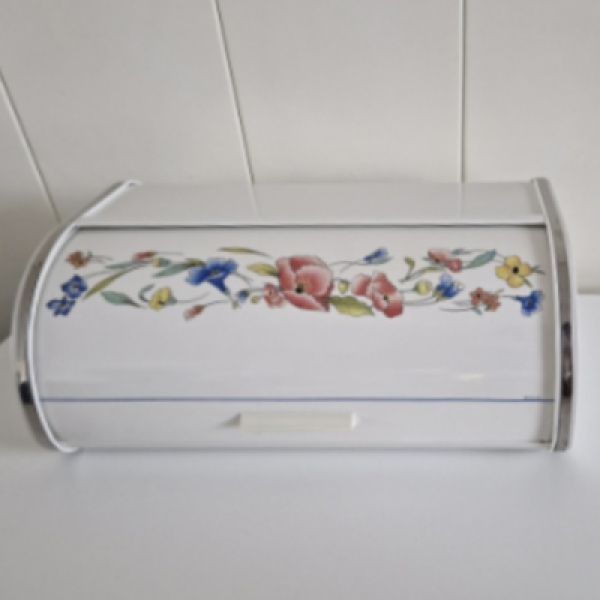 Brabantia whie with flowers breadbin 