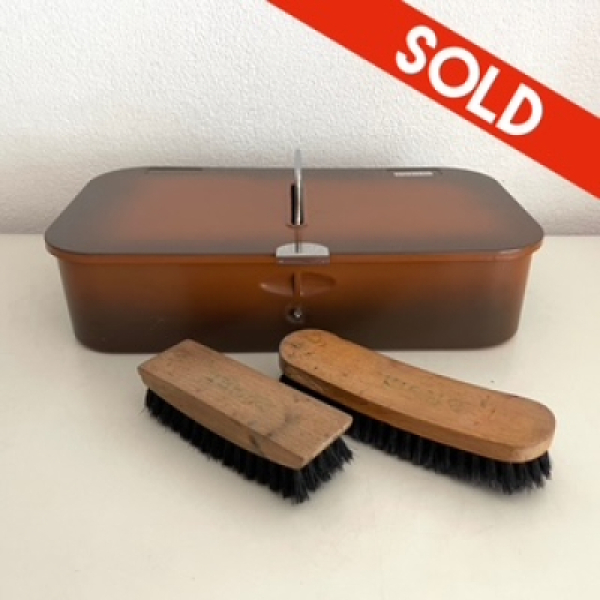 Brown shoe polish box