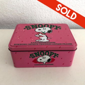 Roze Snoopy snoepjes blik