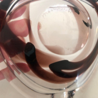 Murano ashtray - brown swirl