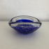 Murano ashtray - blue bubbles