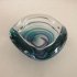 Murano ashtray - blue swirl