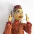 Wayang doll red hat