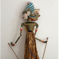 Wajang pop goud - blauw