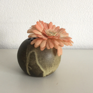 Brown flower bowl