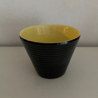 Flowerpot black yellow 50s