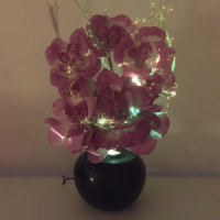 Kitsch fiber bloemen lamp