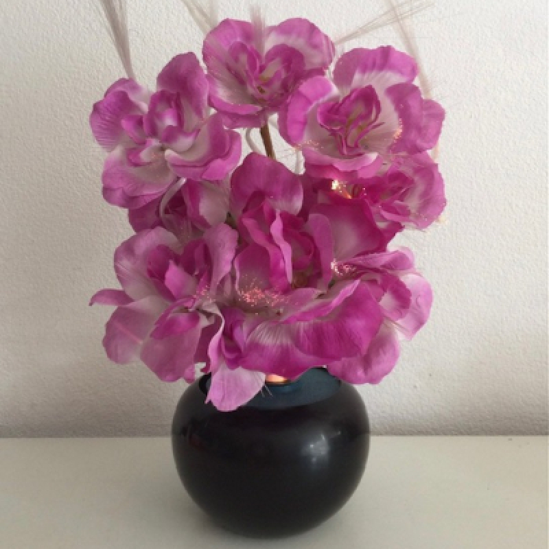 Kitsch flowers fiber lamp