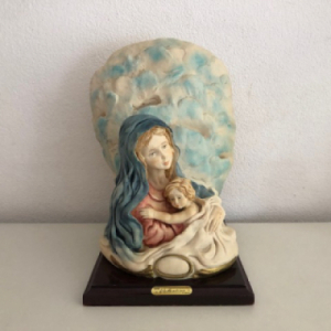 Tafellamp Maria met Jezus  - handgemaakt