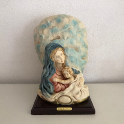 Tafellamp Maria met Jezus  - handgemaakt