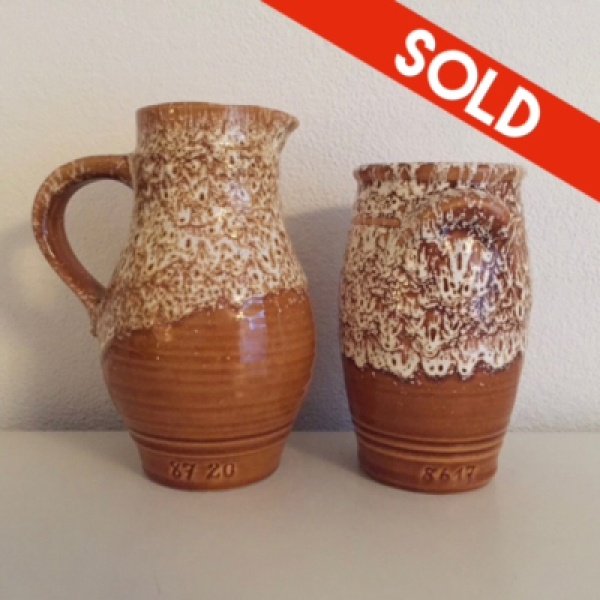 2x Bay fat lava vases