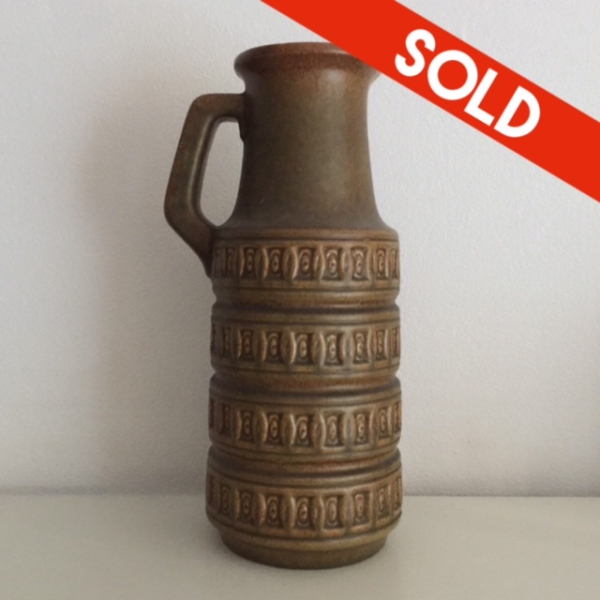 Large green brown vase