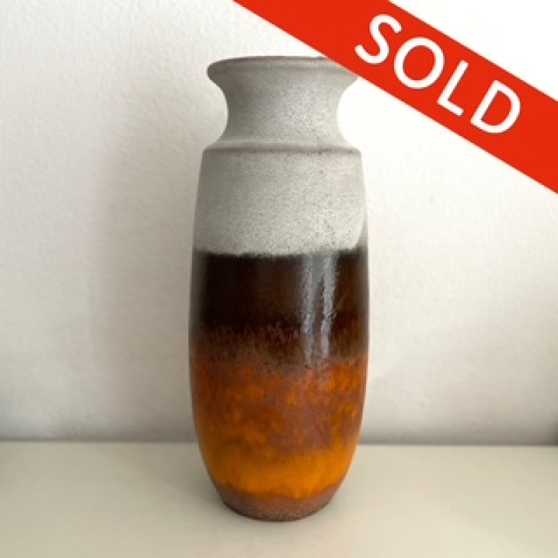 Scheurich orange grey vase XL