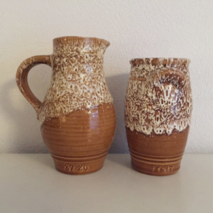 2x Bay fat lava vases