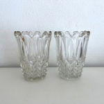 2x Kristal glazen vazen