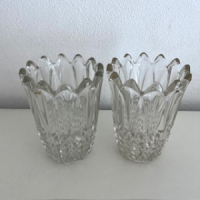 2x Kristal glazen vazen