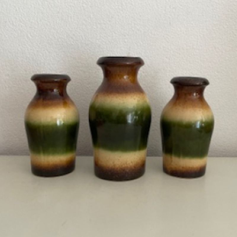 3x Scheurich vases