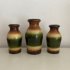 3x Scheurich vases