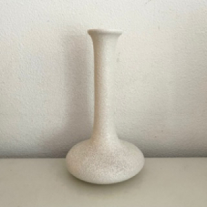White 60s speckle vase