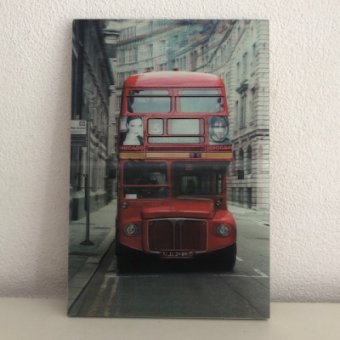 Britse 3D dubbeldeksbus foto