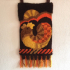 Funky chicken - rooster wall tapestry