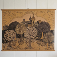 Russian village wall panel Denmark