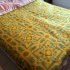Green yellow floral blanket