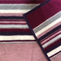 Paars gestreepte deken