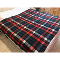 Red grey blocked blanket