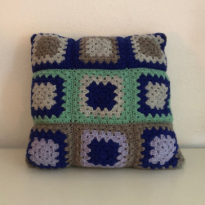 Granny square pillow