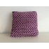 Purple and pink knitted pillow