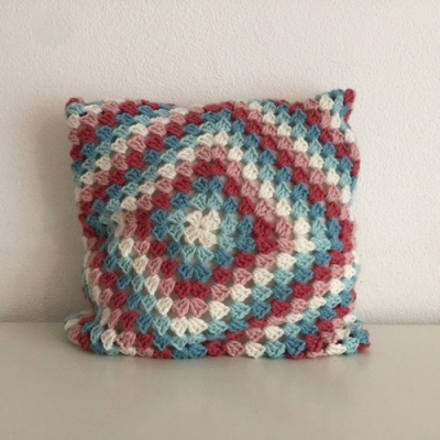 Granny square pillow