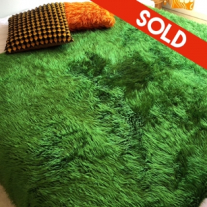 Green fake fur plaid