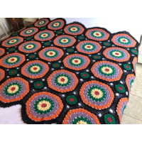 Crochet granny blanket - bulbs