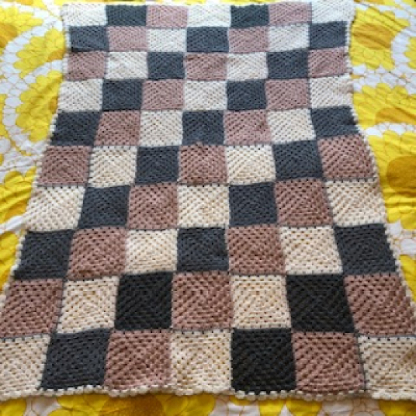 Granny geblokt plaid 