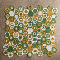 Granny okergeel groene sprei
