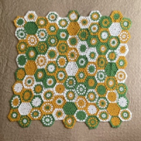 Granny okergeel groene sprei
