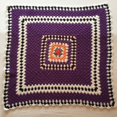 Granny square purple plaid