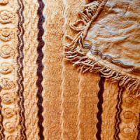 Oranje geel bruine plaid