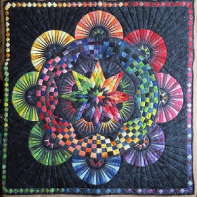 Patchwork sprei wandkleed