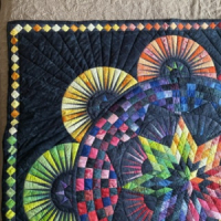 Patchwork sprei wandkleed